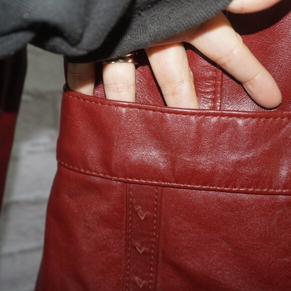 Vintage 70s Etienne Oxblood Leather - Picture 3 of 8